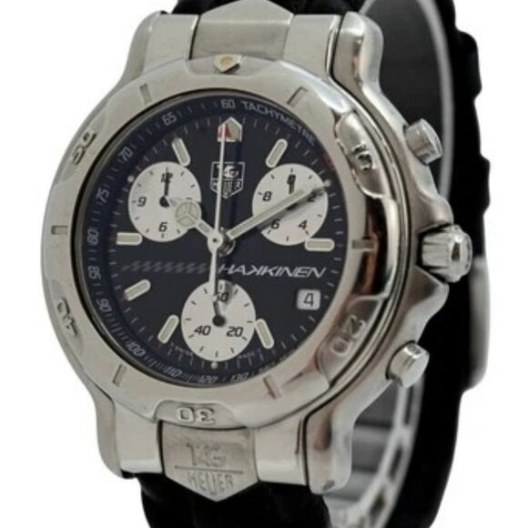 Tag Heuer 41mm Men's 6000 Series Limited Edition Hakkinen Leather Watch- CH1114! - Picture 3 of 10